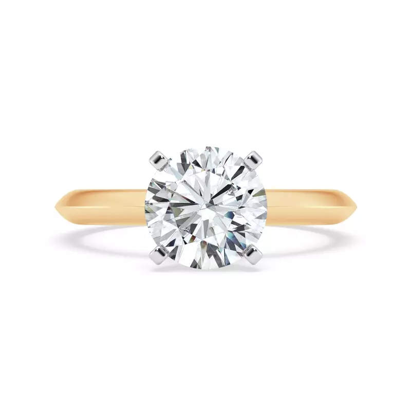 Signature Hearts & Arrows Hidden Halo Knife-Edge Engagement Ring