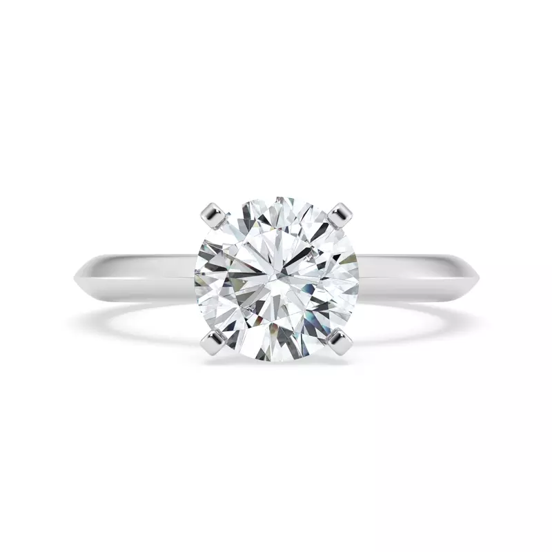 Platinum Signature Hearts & Arrows Hidden Halo Knife-Edge Engagement Ring