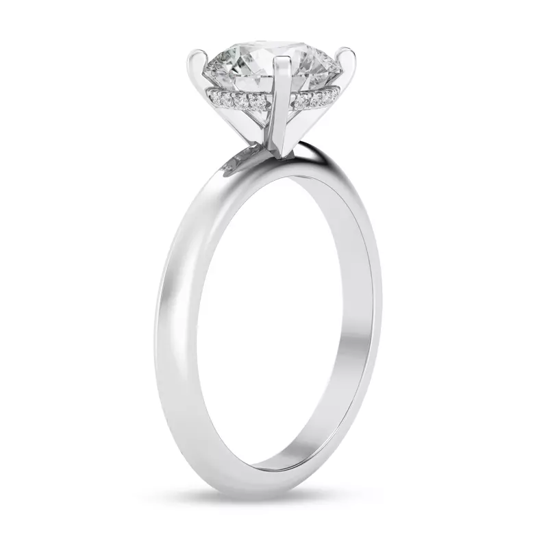 Platinum Signature Hearts & Arrows Hidden Halo Knife-Edge Engagement Ring