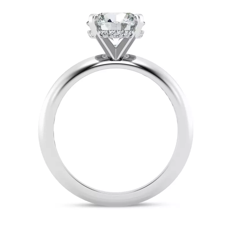 Platinum Signature Hearts & Arrows Hidden Halo Knife-Edge Engagement Ring
