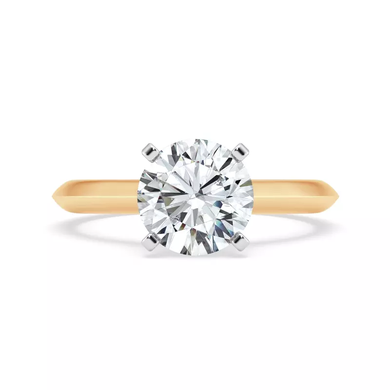 Signature Hearts & Arrows Hidden Halo Knife-Edge Cathedral Engagement Ring