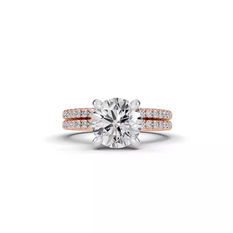 14K Rose Gold Tradition Pavé Engagement Ring (.15ct tw.)