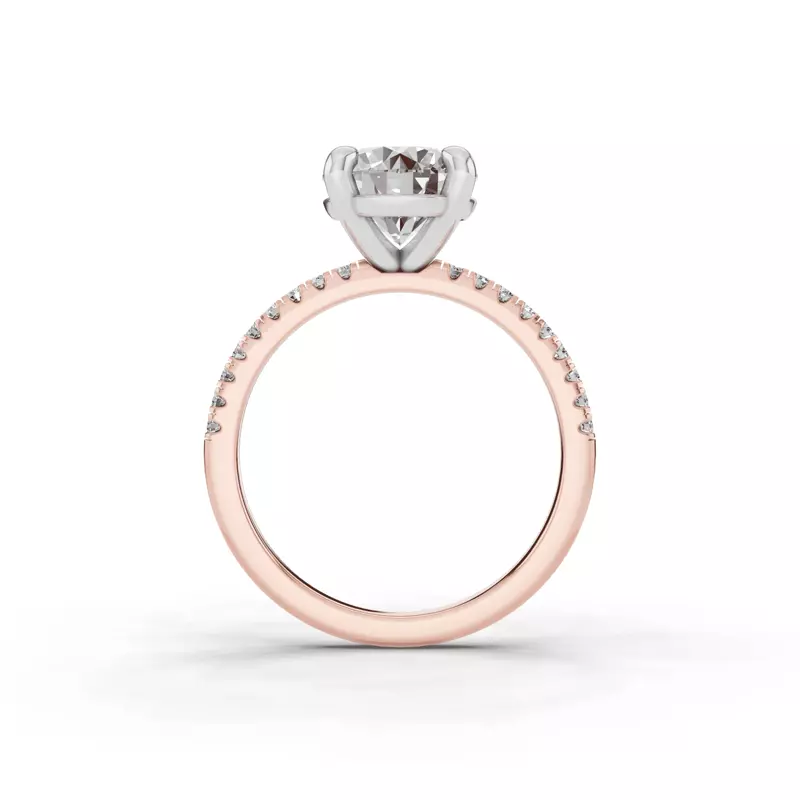 14K Rose Gold Tradition Pavé Engagement Ring (.15ct tw.)