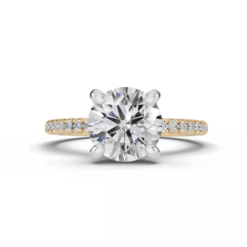 Signature Hearts & Arrows Pavé Engagement Ring (.15ct tw.)