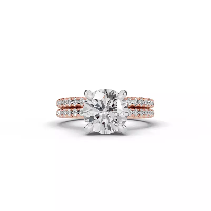 14K Rose Gold Tradition Pavé Engagement Ring (1/5ct tw.)