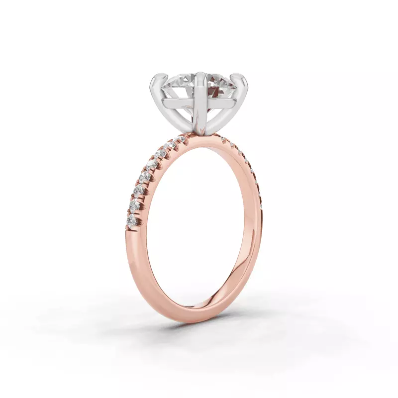14K Rose Gold Tradition Pavé Engagement Ring (1/5ct tw.)