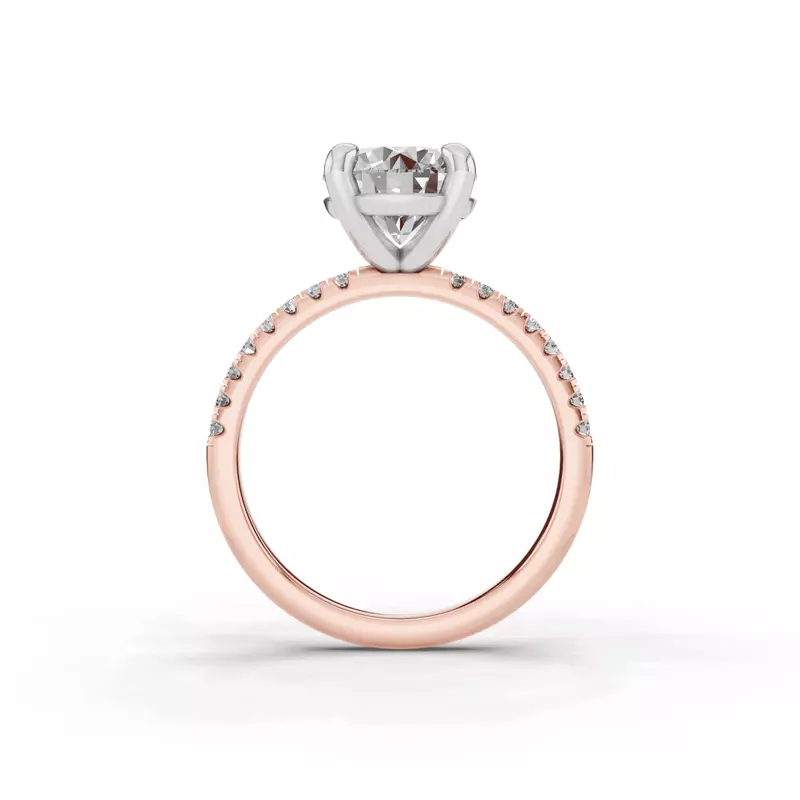 14K Rose Gold Tradition Pavé Engagement Ring (1/5ct tw.)