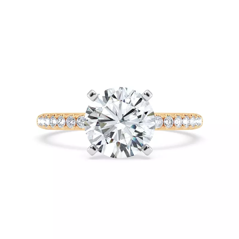 Signature Hearts & Arrows Pavé Engagement Ring (1/5ct tw.)