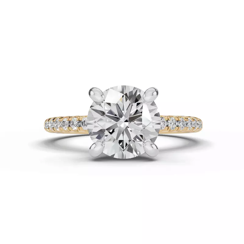 Signature Hearts & Arrows Pavé Engagement Ring (1/5ct tw.)