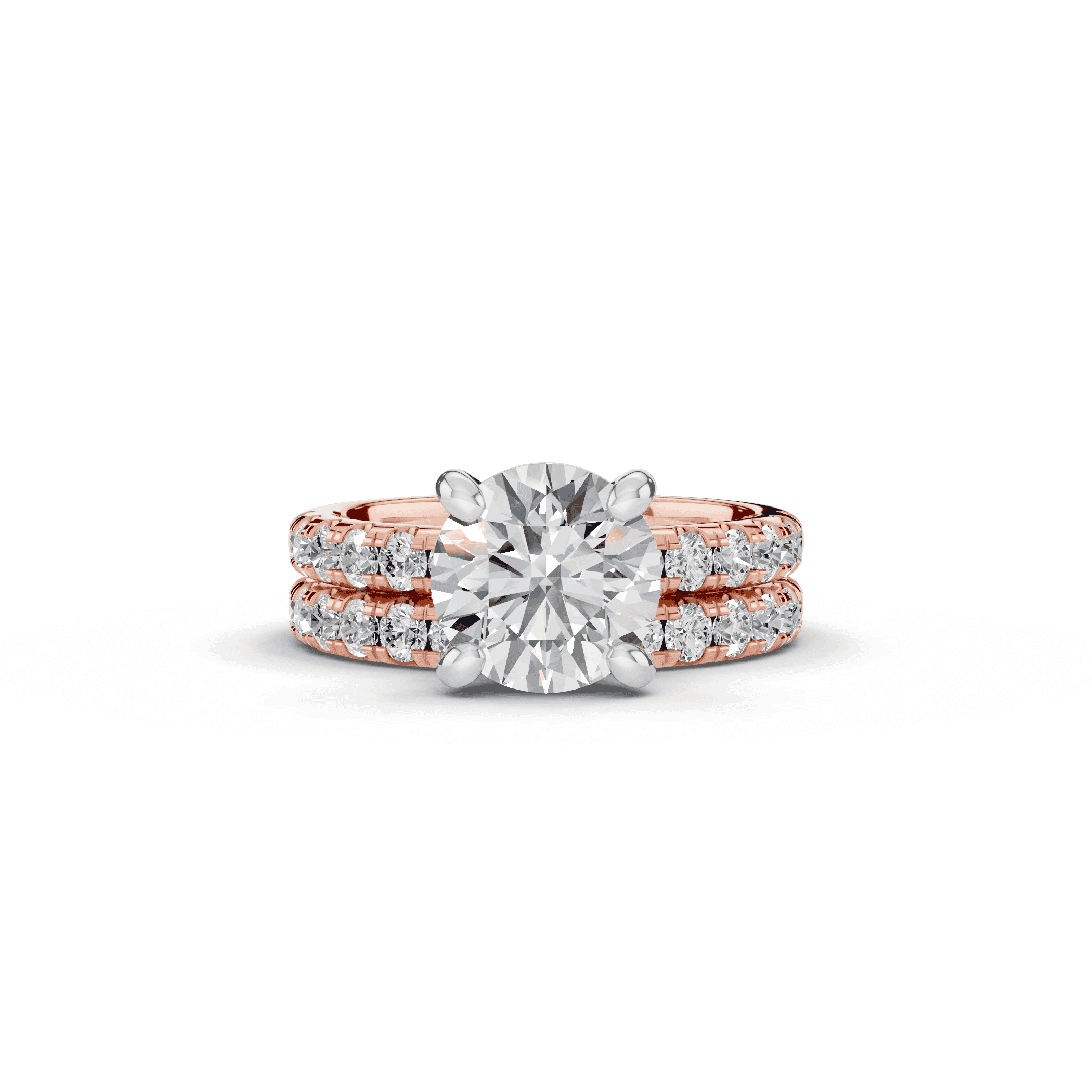 14K Rose Gold Tradition Pavé Engagement Ring (.45ct tw.)