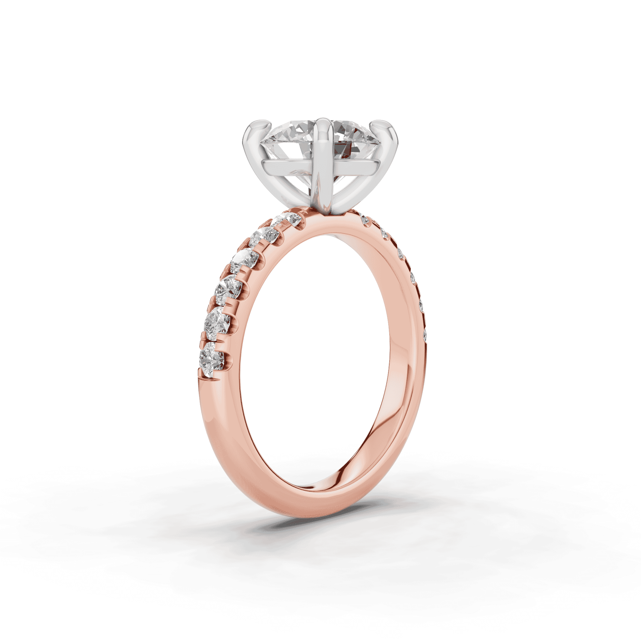 14K Rose Gold Tradition Pavé Engagement Ring (.45ct tw.)