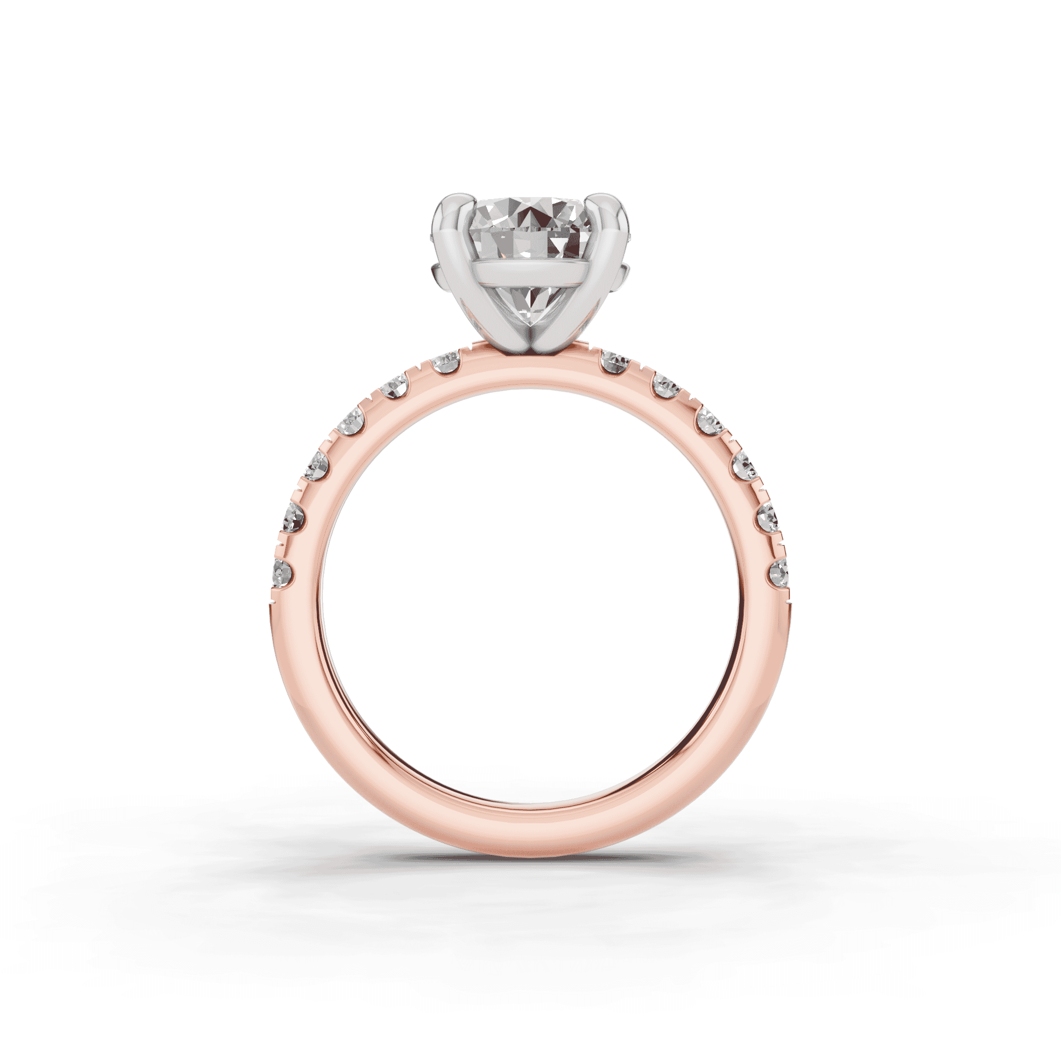 14K Rose Gold Tradition Pavé Engagement Ring (.45ct tw.)