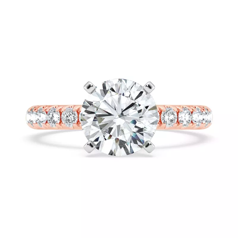 Signature Hearts & Arrows Pavé Engagement Ring (.45ct tw.)