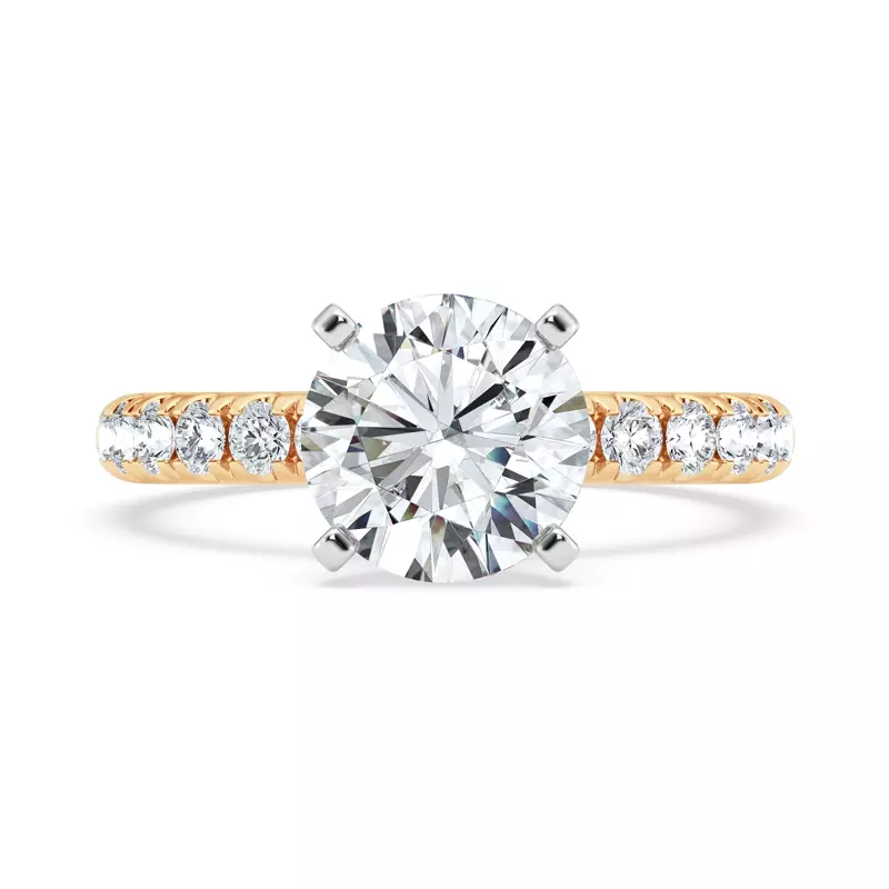 Signature Hearts & Arrows Pavé Engagement Ring (.45ct tw.)