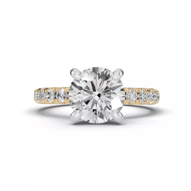 Signature Hearts & Arrows Pavé Engagement Ring (.45ct tw.)