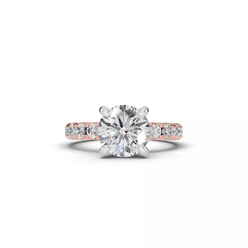 14K Rose Gold Tradition Pavé Engagement Ring (.70ct tw.)