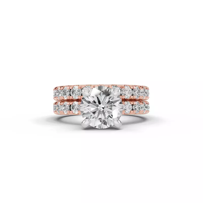 14K Rose Gold Tradition Pavé Engagement Ring (.70ct tw.)