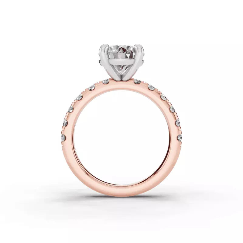 14K Rose Gold Tradition Pavé Engagement Ring (.70ct tw.)