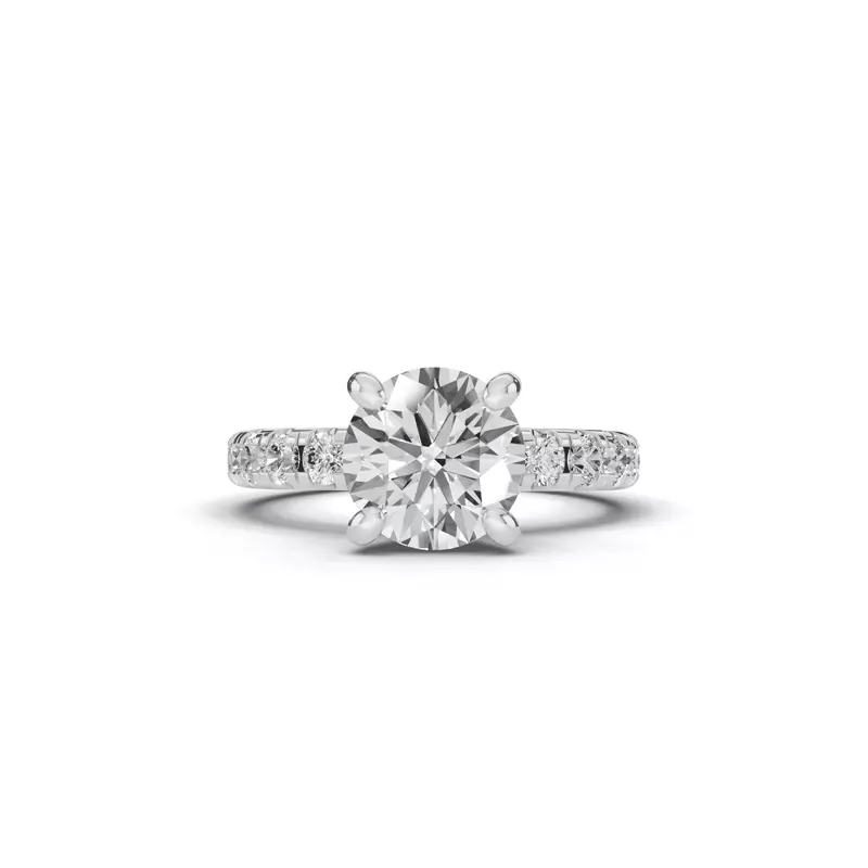 Signature Hearts & Arrows Pavé Engagement Ring (.70ct. tw.)