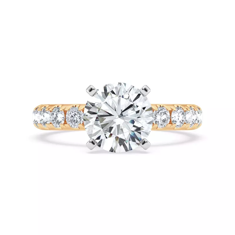 Signature Hearts & Arrows Pavé Engagement Ring (.70ct. tw.)