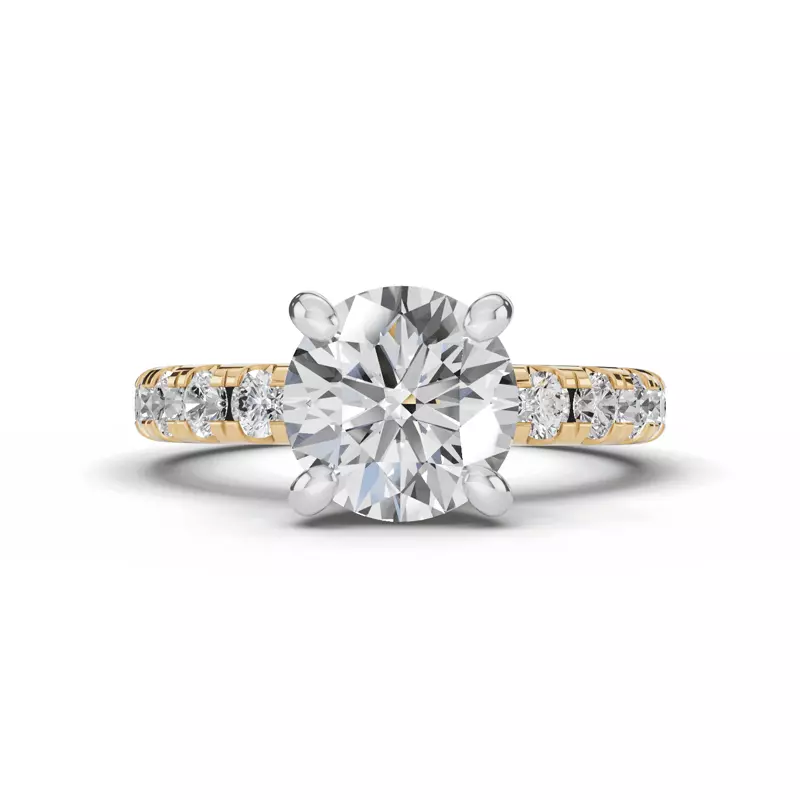 Signature Hearts & Arrows Pavé Engagement Ring (.70ct. tw.)