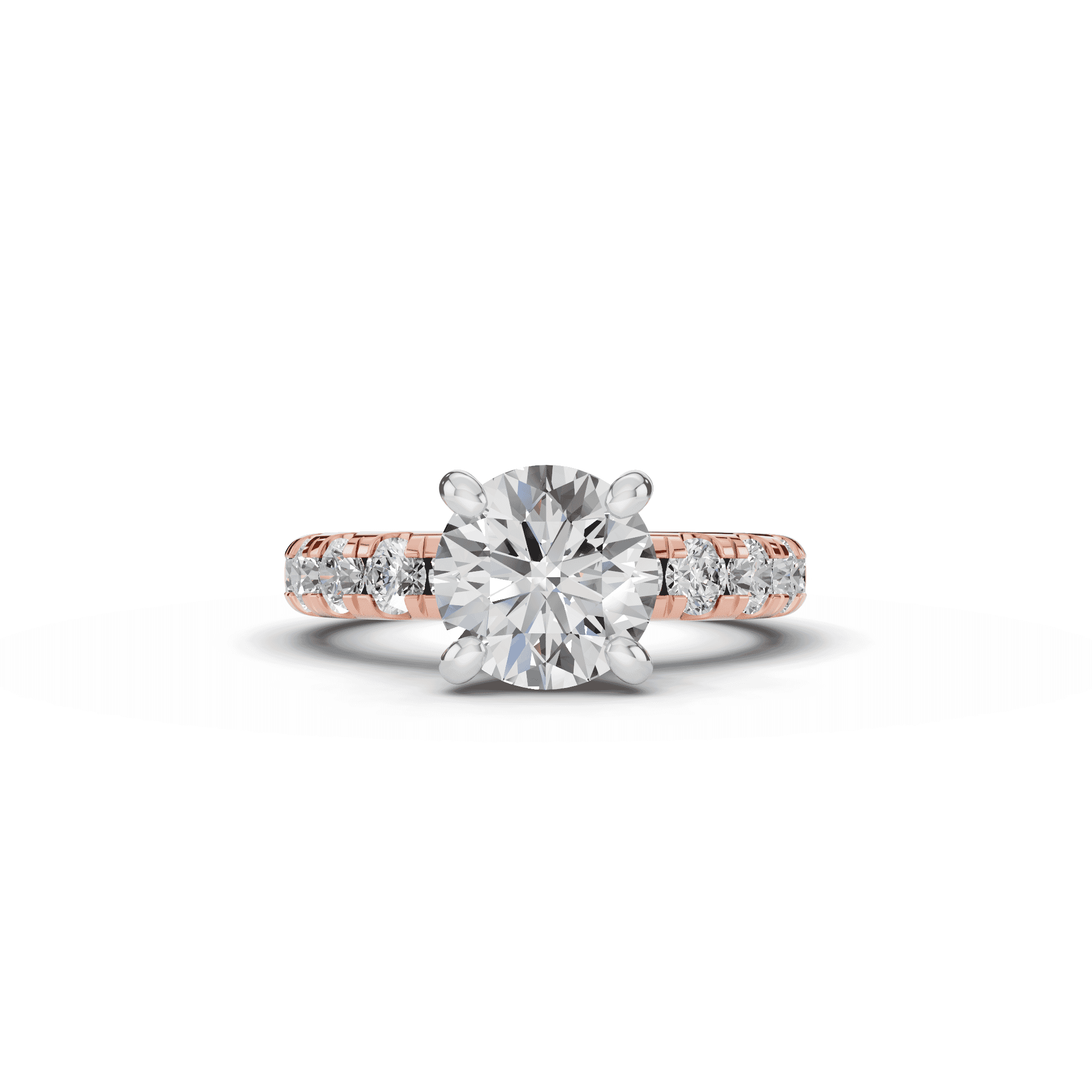 14K Rose Gold Tradition Pavé Engagement Ring (.90ct tw.)