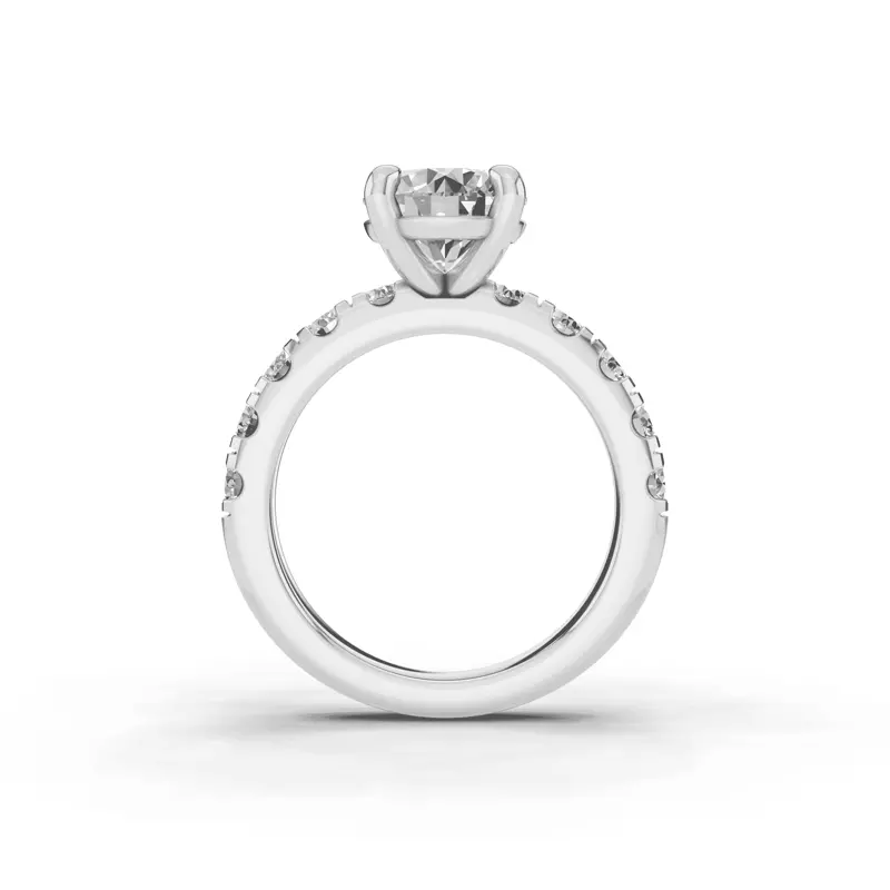 14K White Gold Tradition Pavé Engagement Ring (.90ct tw.)