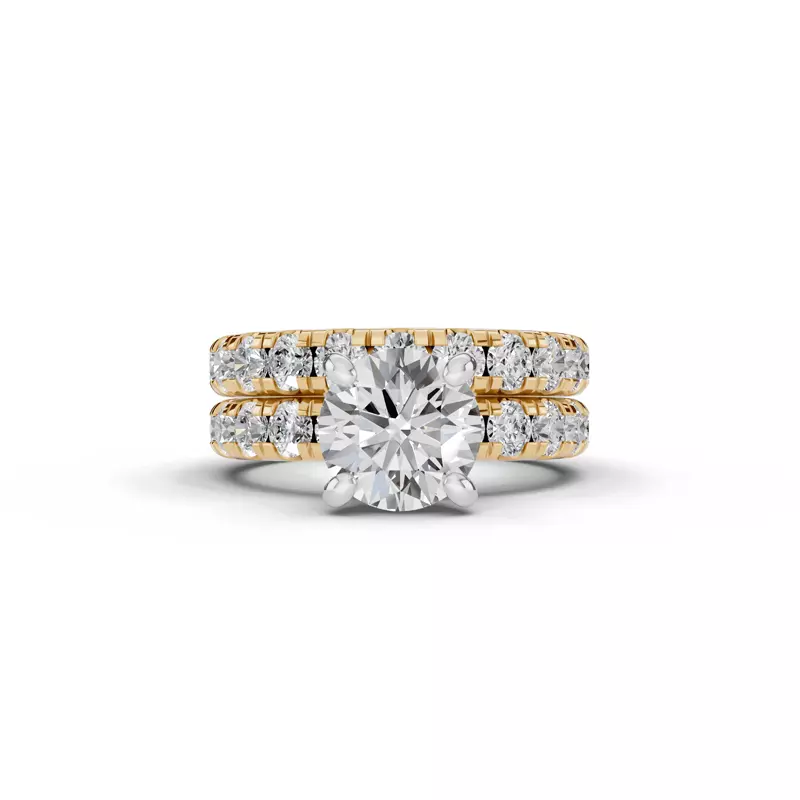 14K Yellow Gold Tradition Pavé Engagement Ring (.90ct tw.)