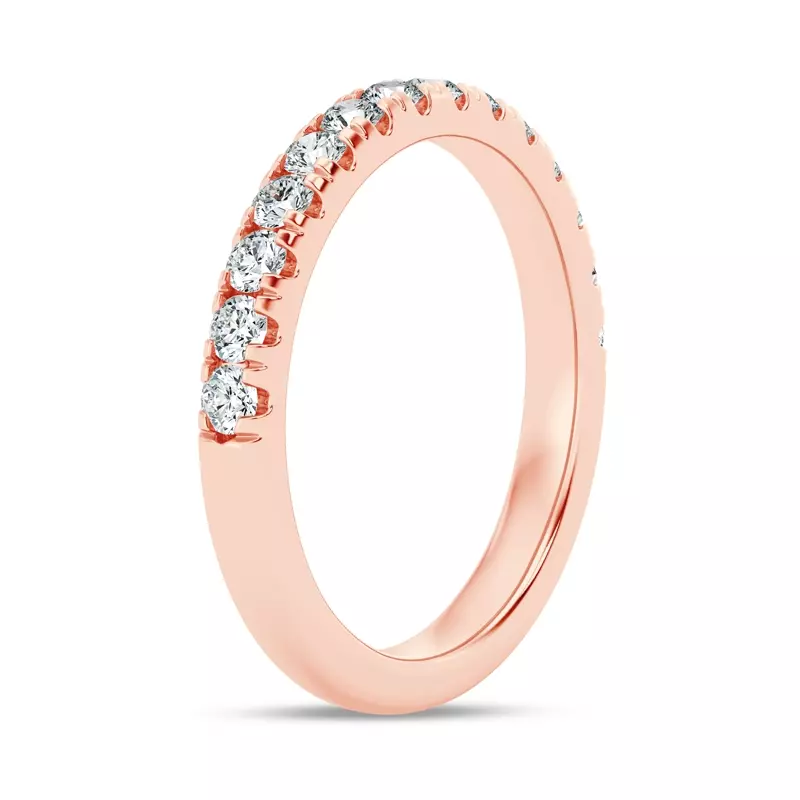 14K Rose Gold Signature Hearts & Arrows Pavé Band (1/2ct. tw.)