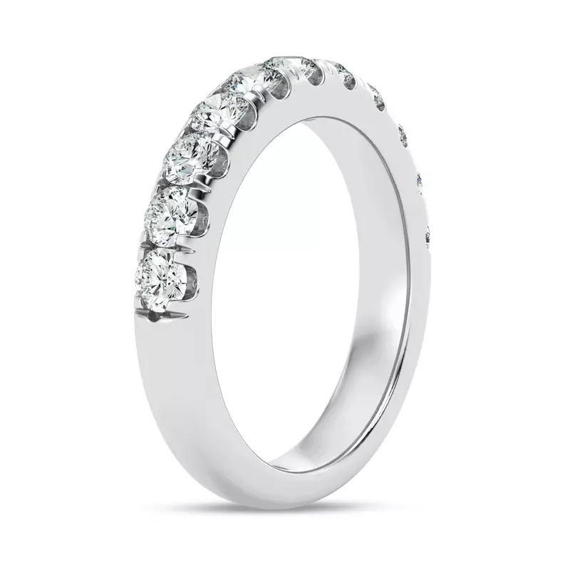 14K White Gold Signature Hearts & Arrows Pavé Band (1.00ct. tw.)