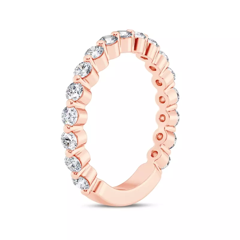 18K Rose Gold Signature Hearts & Arrows Shared Prong Band (3/4ct. tw.)