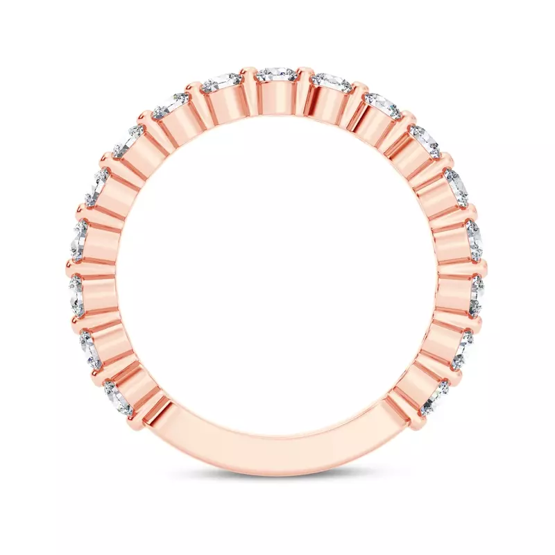 18K Rose Gold Signature Hearts & Arrows Shared Prong Band (3/4ct. tw.)