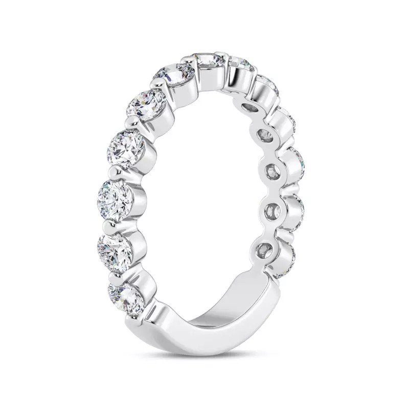 18K White Gold Signature Hearts & Arrows Shared Prong Band (1.00ct. tw.)