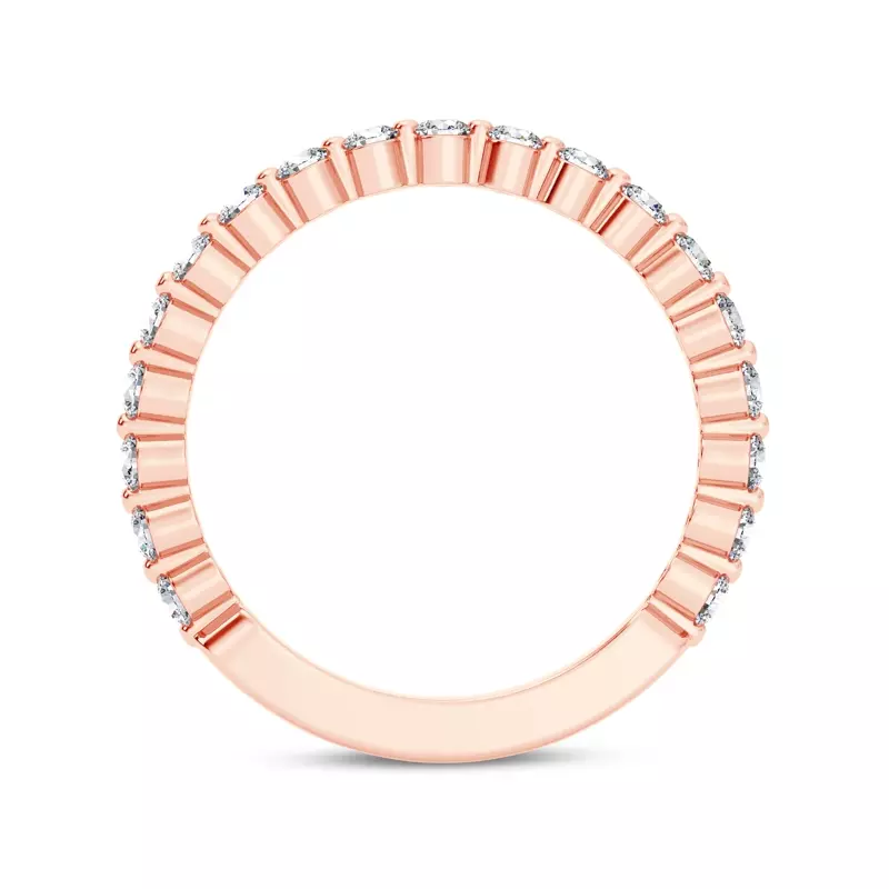 14K Rose Gold Signature Hearts & Arrows Shared Prong Band (1/2ct. tw.)