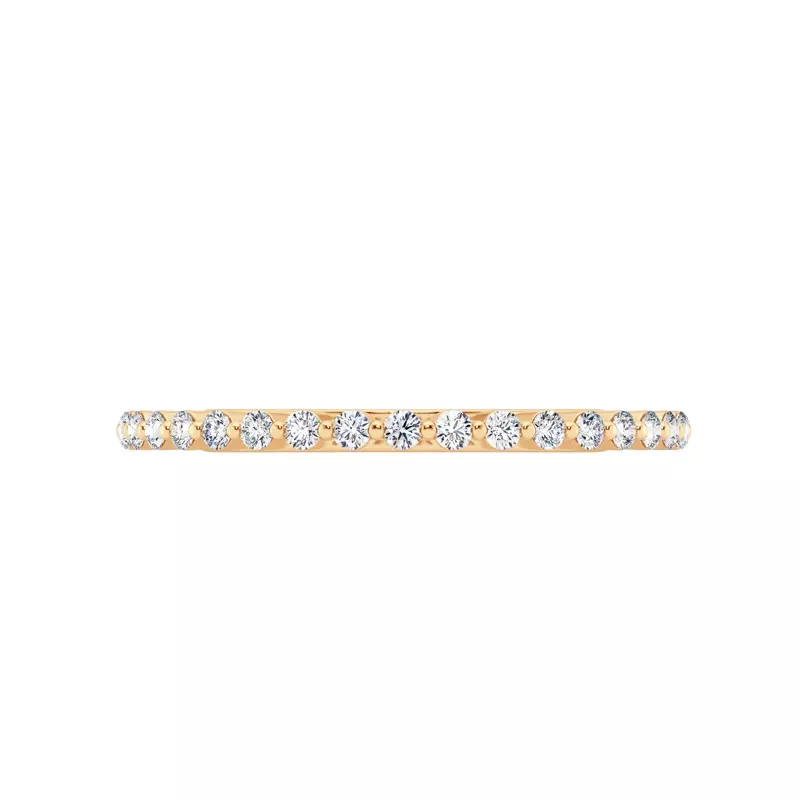 14K Yellow Gold Signature Hearts & Arrows Shared Prong Band (1/4ct. tw.)
