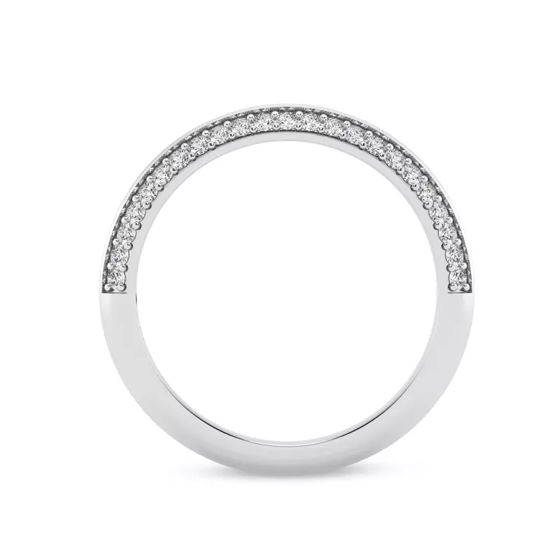 14K White Gold Signature Hearts & Arrows Knife-Edge Band