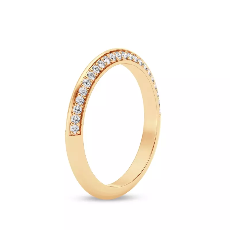 14K Yellow Gold Signature Hearts & Arrows Knife-Edge Band