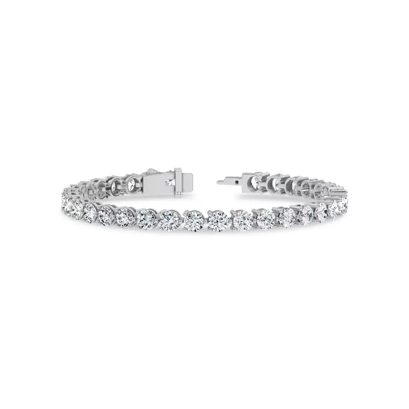 Platinum Three-Prong Lab Diamond Tennis Bracelet (10 ct. tw.)