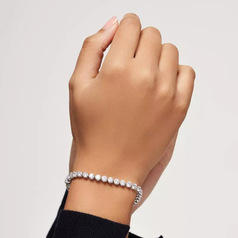 Platinum Three-Prong Lab Diamond Tennis Bracelet (10 ct. tw.)