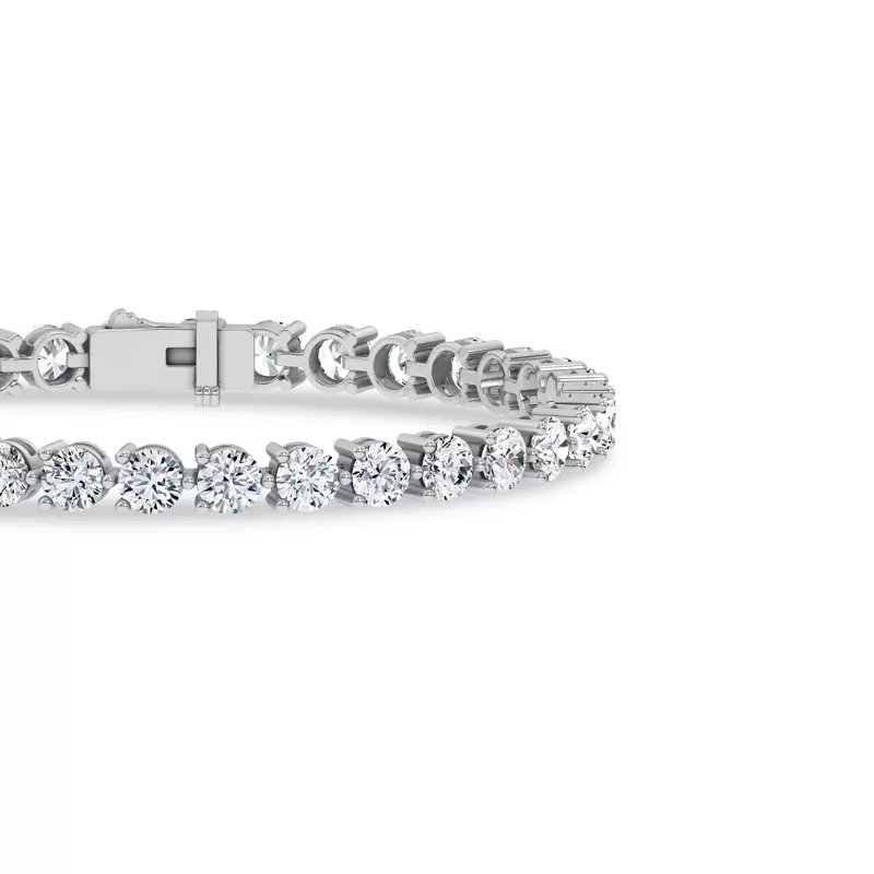 Platinum Three-Prong Lab Diamond Tennis Bracelet (10 ct. tw.)