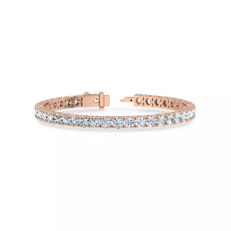 14K Rose Gold Four-Prong Lab Diamond Tennis Bracelet (10 ct. tw.)