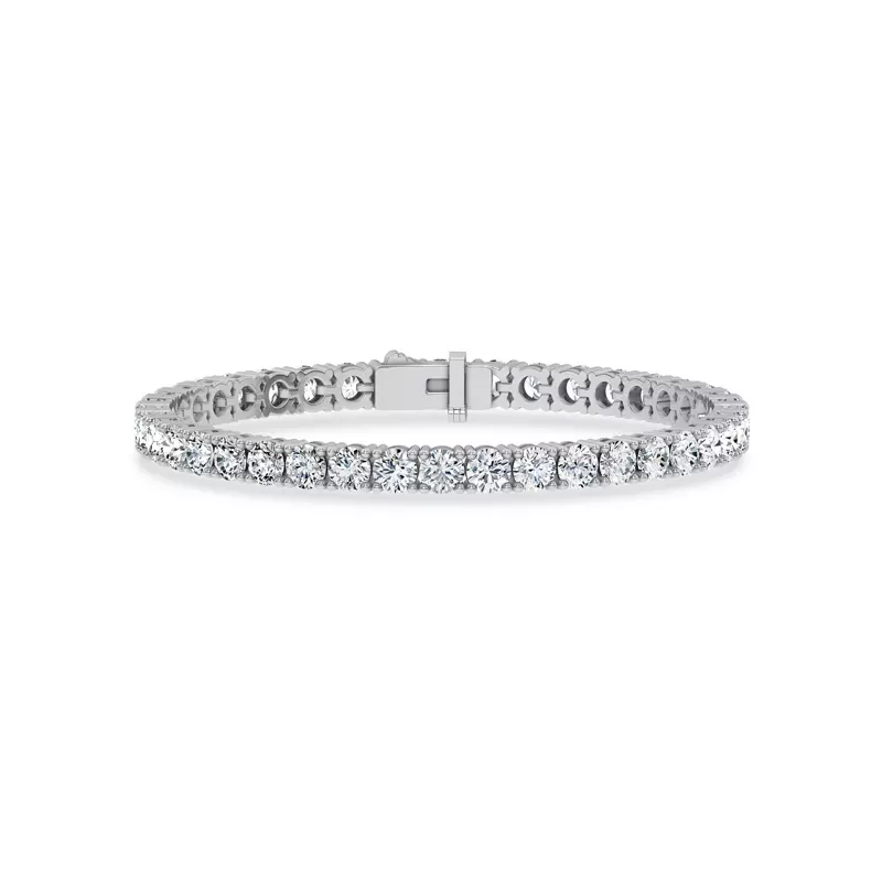14K White Gold Four-Prong Lab Diamond Tennis Bracelet (10 ct. tw.)