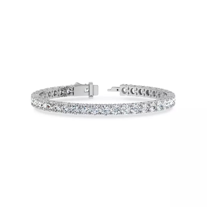 14K White Gold Four-Prong Lab Diamond Tennis Bracelet (10 ct. tw.)