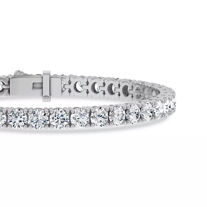 14K White Gold Four-Prong Lab Diamond Tennis Bracelet (10 ct. tw.)