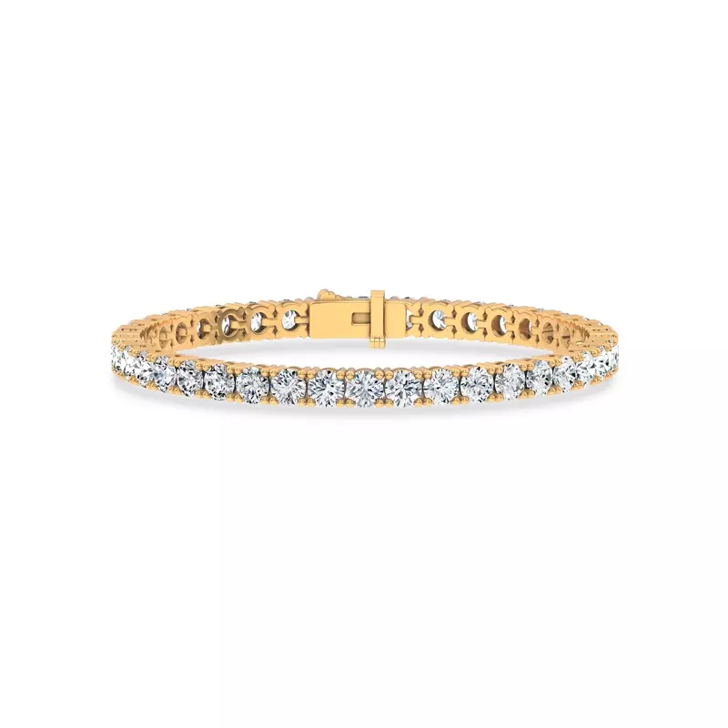 14K Yellow Gold Four-Prong Lab Diamond Tennis Bracelet (10 ct. tw.)