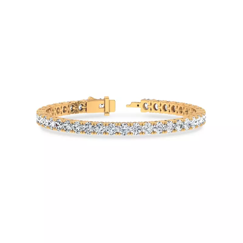 14K Yellow Gold Four-Prong Lab Diamond Tennis Bracelet (10 ct. tw.)