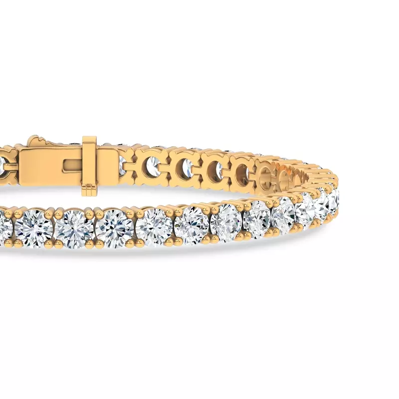14K Yellow Gold Four-Prong Lab Diamond Tennis Bracelet (10 ct. tw.)