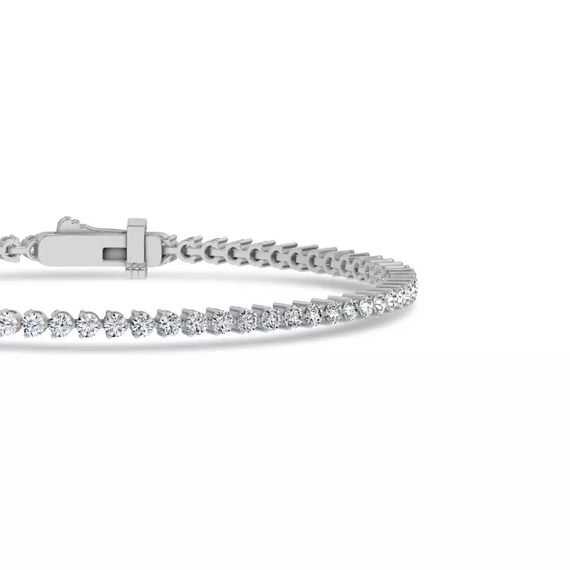 14K White Gold Three-Prong Lab Diamond Tennis Bracelet (2 ct. tw.)
