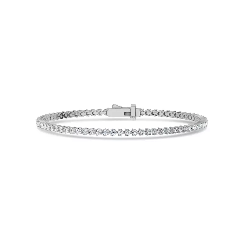 Platinum Three-Prong Lab Diamond Tennis Bracelet (2 ct. tw.)