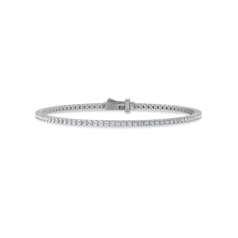 14K White Gold Four-Prong Lab Diamond Tennis Bracelet (2 ct. tw.)